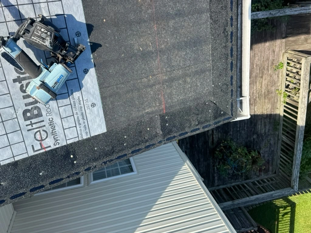 Completed residential roofing work in Maryland