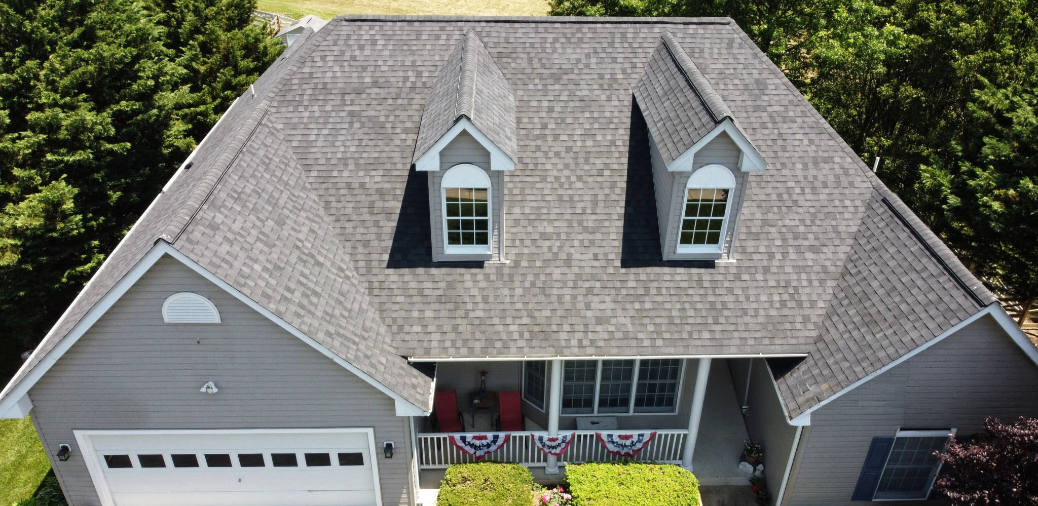 Exterior residential roofing improvement reference