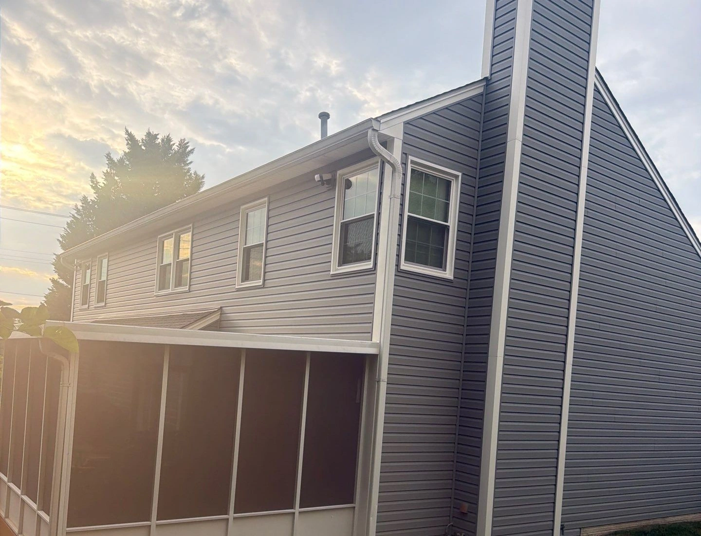 window replacement Odenton MD project with surrounding siding work