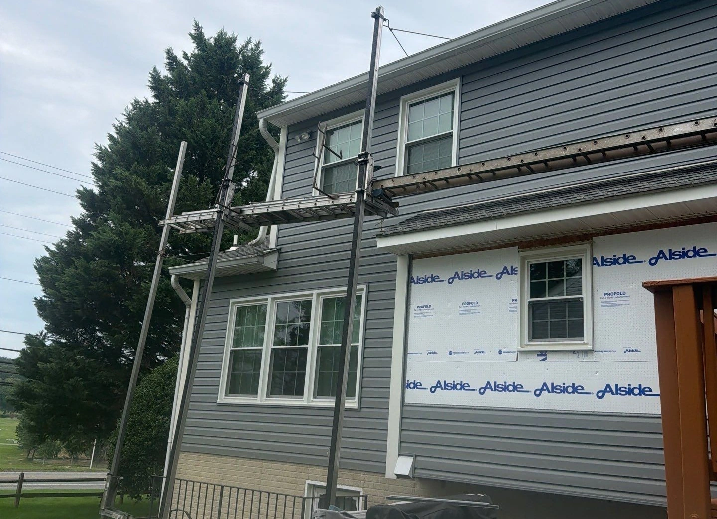 Exterior siding improvement on a residential property